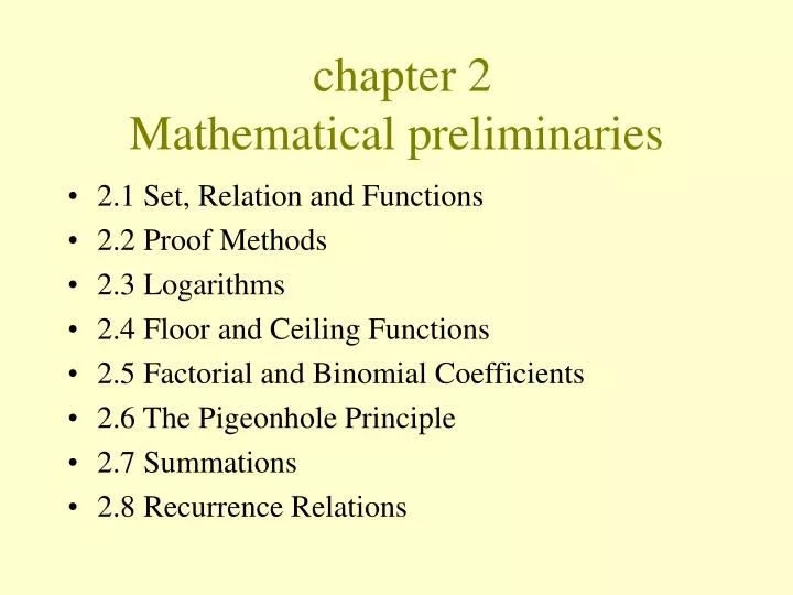 chapter 2 mathematical preliminaries