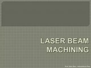 laser beam machining