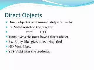 direct objects
