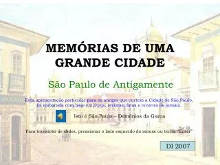 mem rias de uma grande cidade