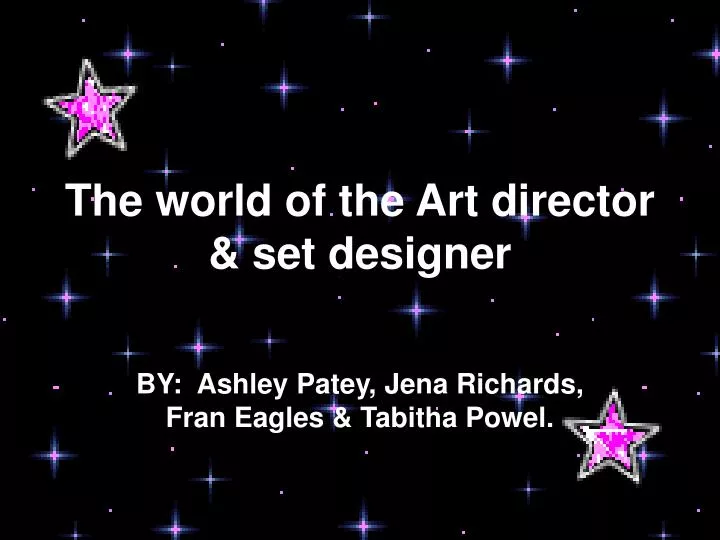 the world of the art director set designer