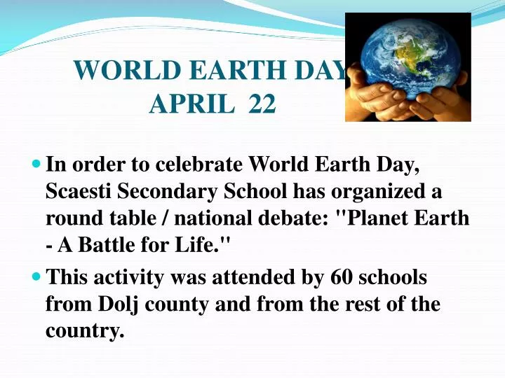 world earth day april 22