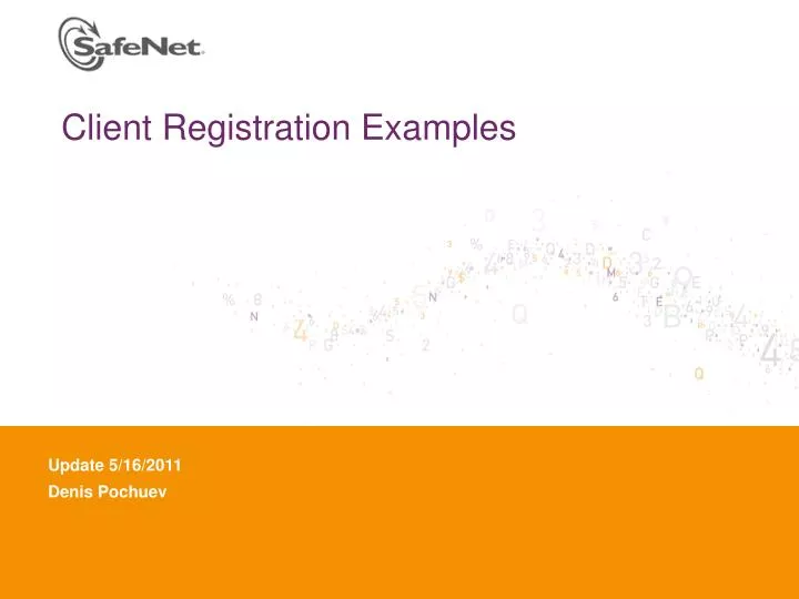 client registration examples