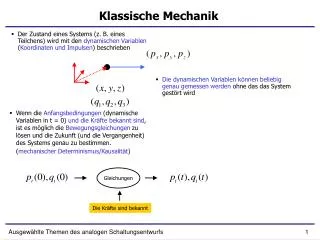 klassische mechanik