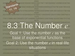 8.3 The Number e