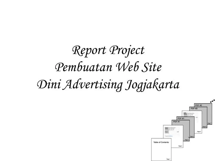 report project pembuatan web site dini advertising jogjakarta