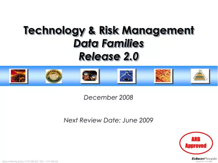 technology risk management data families release 2 0