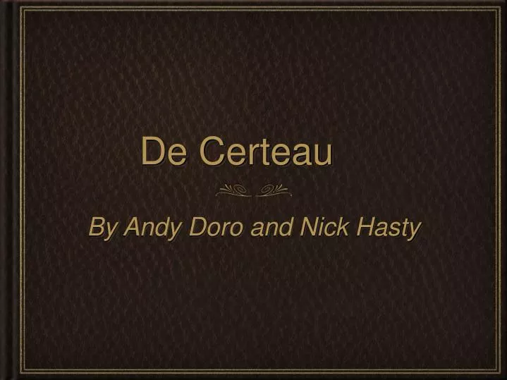 de certeau