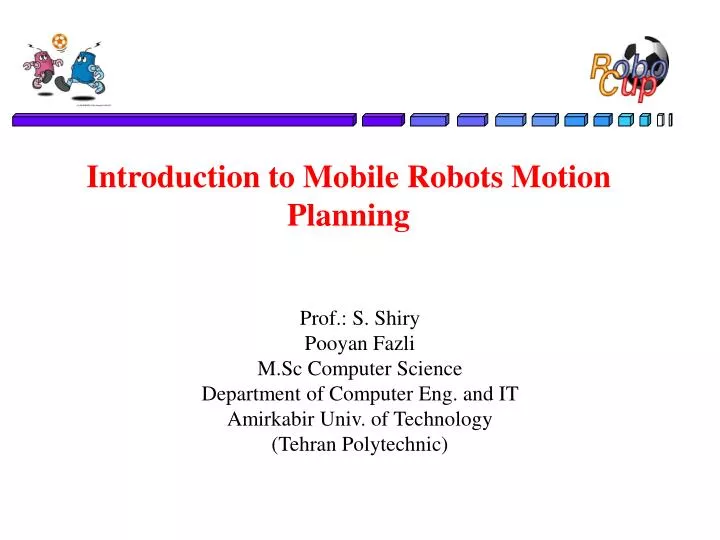 introduction to mobile robots motion planning