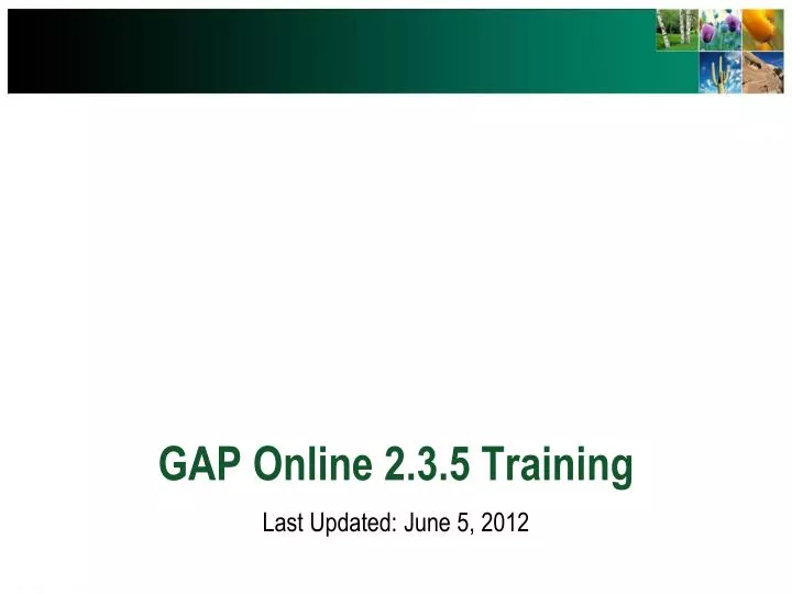 gap online 2 3 5 training