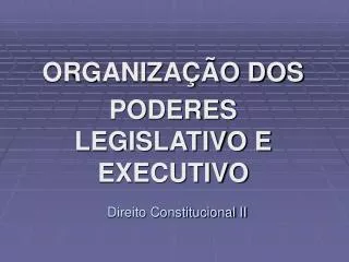 direito constitucional ii