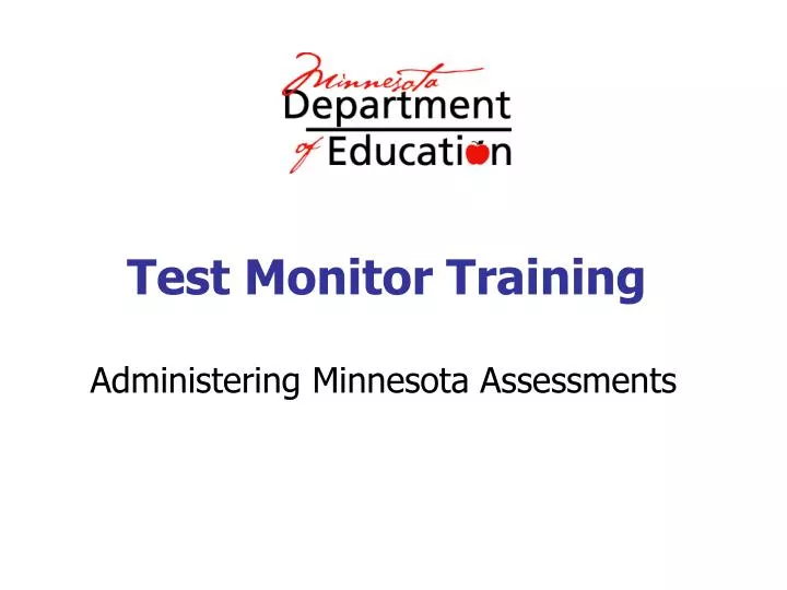 test monitor training