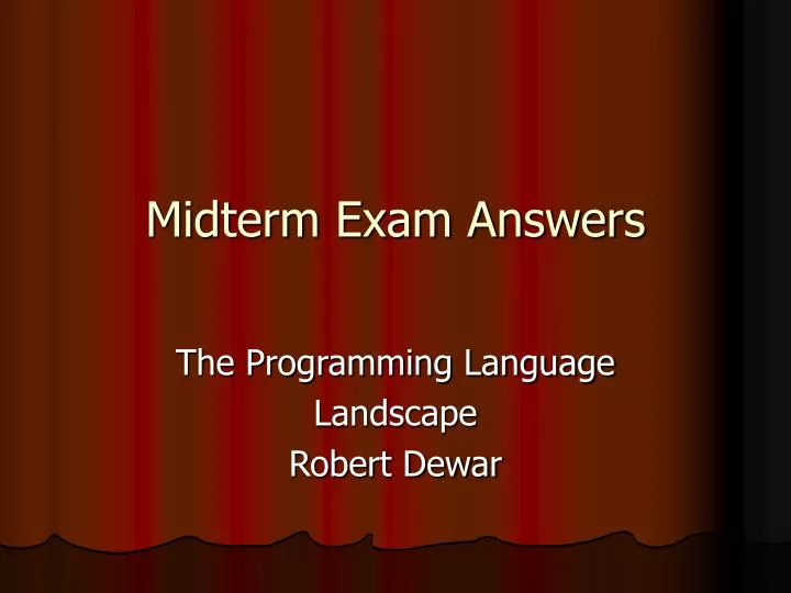 midterm exam answers