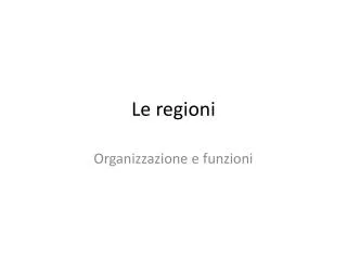 le regioni