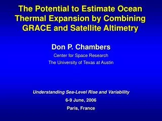 The Potential to Estimate Ocean Thermal Expansion by Combining GRACE and Satellite Altimetry