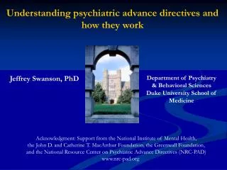 Understanding psychiatric advance directives and how they work