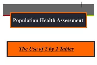 Population Health Assessment