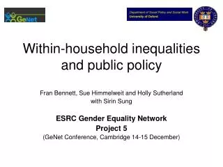 Within-household inequalities and public policy