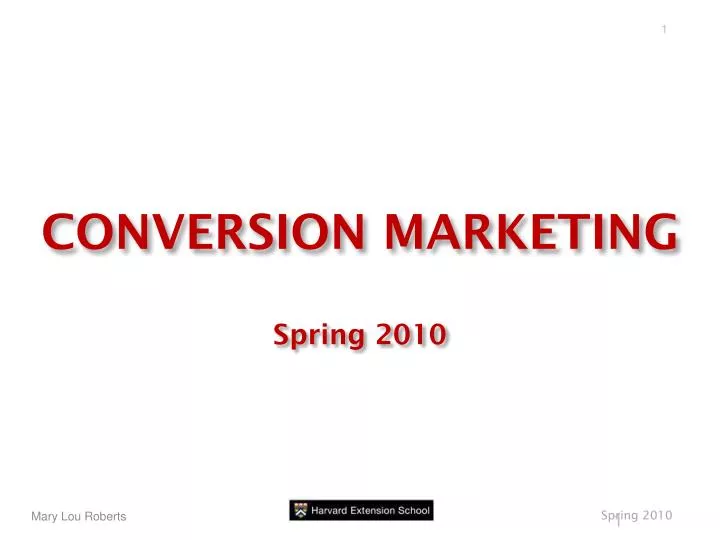 conversion marketing spring 2010