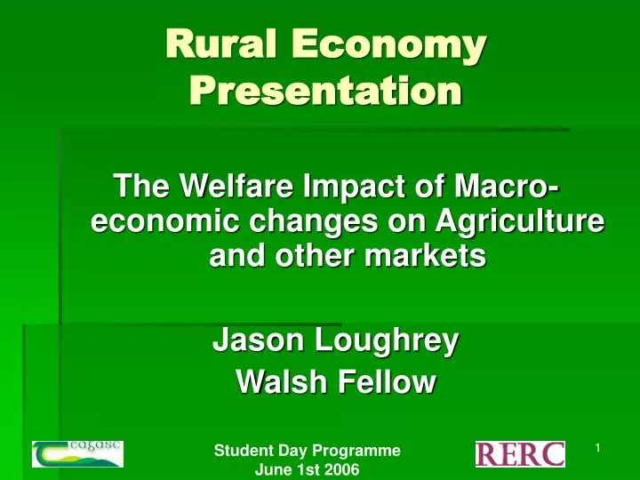 rural economy presentation