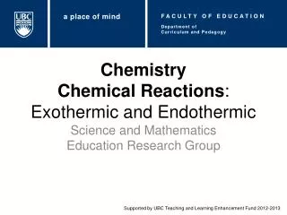 Chemistry Chemical Reactions : Exothermic and Endothermic