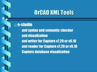 OrCAD XML Tools