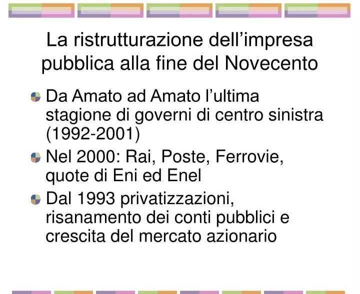 la ristrutturazione dell impresa pubblica alla fine del novecento