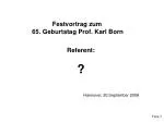 Festvortrag zum - slide 1