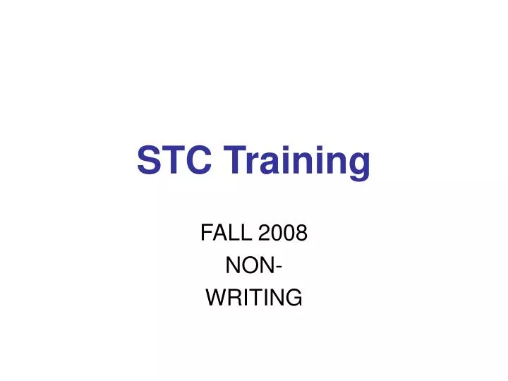stc training