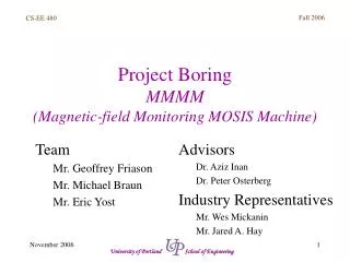 Project Boring MMMM (Magnetic-field Monitoring MOSIS Machine)