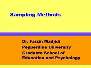 Sampling Methods