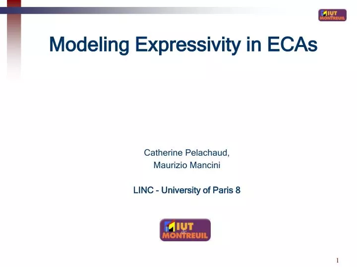modeling expressivity in ecas