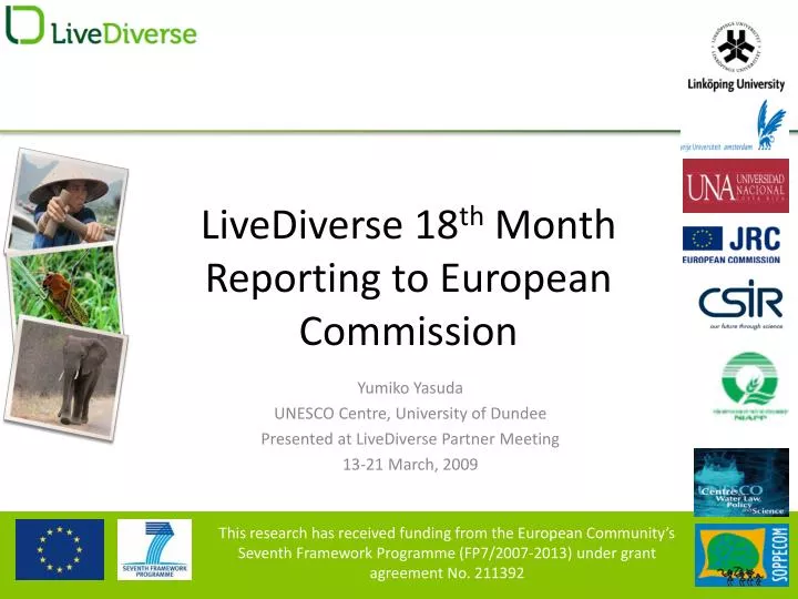 livediverse 18 th month reporting to european commission