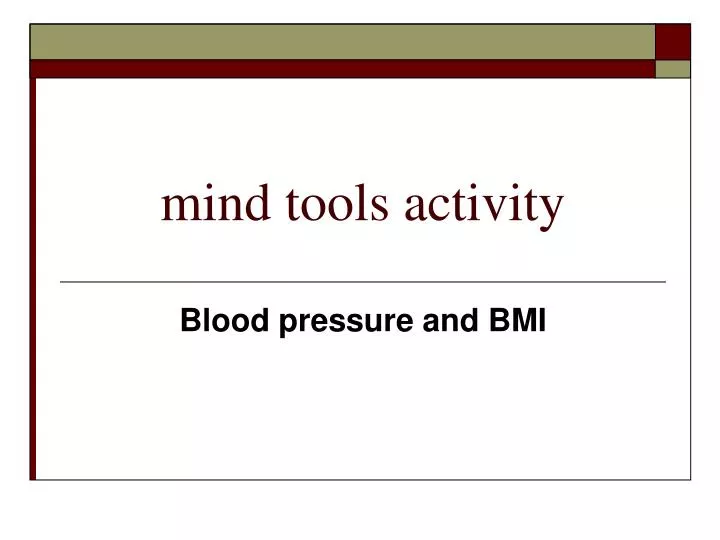 mind tools activity
