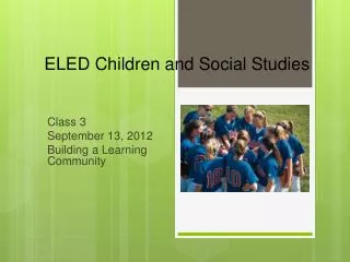 ELED Children and Social Studies