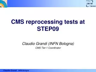 CMS reprocessing tests at STEP09