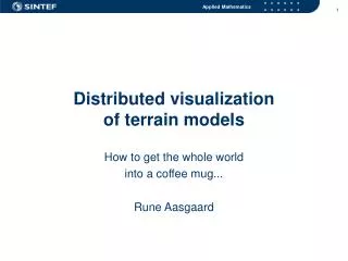 Distributed visualization of terrain models