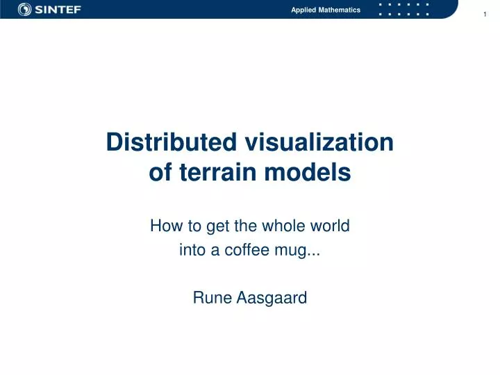 distributed visualization of terrain models