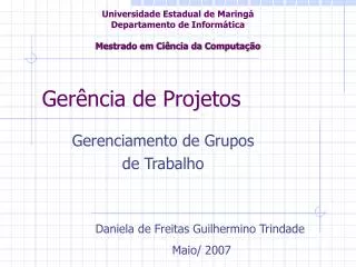 ger ncia de projetos
