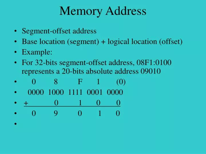 memory address
