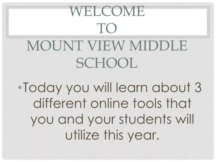 welcome to mount view middle school
