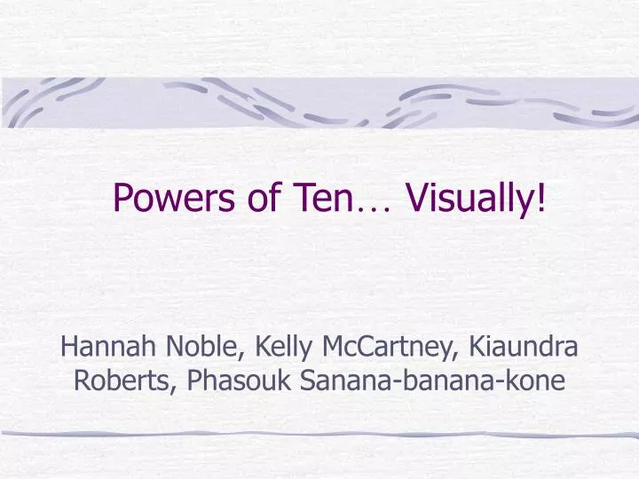 powers of ten visually