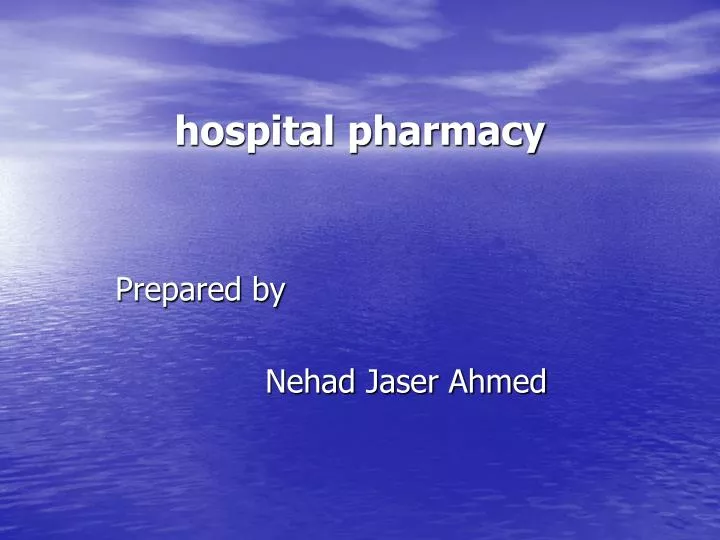 hospital pharmacy