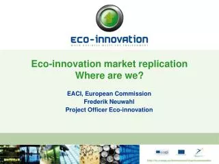 Eco-innovation market replication Where are we?