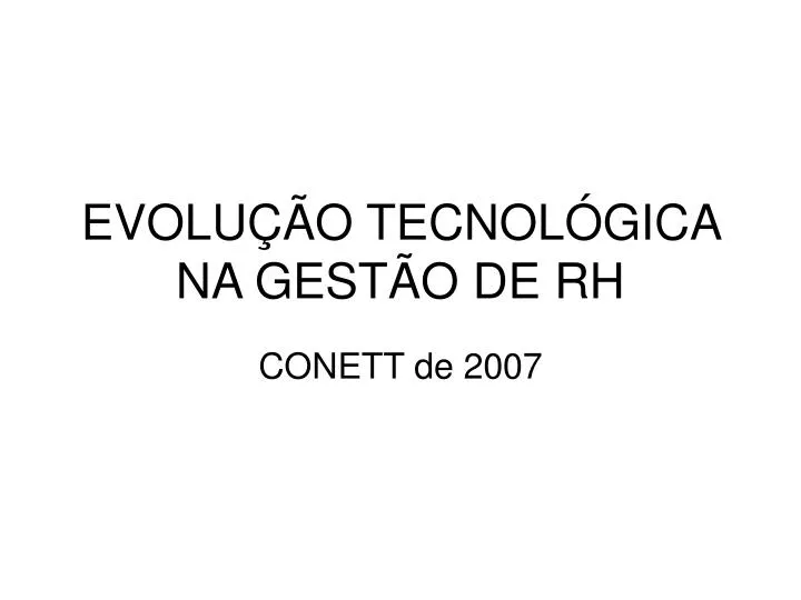 evolu o tecnol gica na gest o de rh