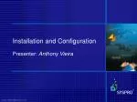 Installation and Configuration - slide 1