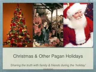 Christmas &amp; Other Pagan Holidays