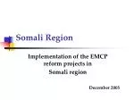 Implementation and Progress of EMCP Reform Projects in the Somali Region (2005) - slide 1