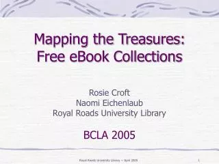 Mapping the Treasures: Free eBook Collections