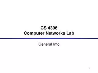 CS 4396 Computer Networks Lab